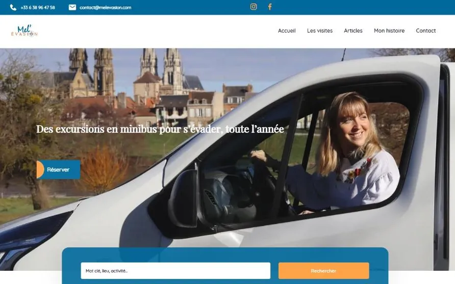 Site internet de Mel’évasion, Vichy